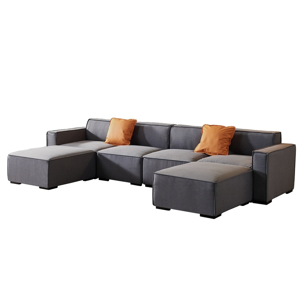 Elegant Modular Sofa U Shape Sectional Fabric Sofa