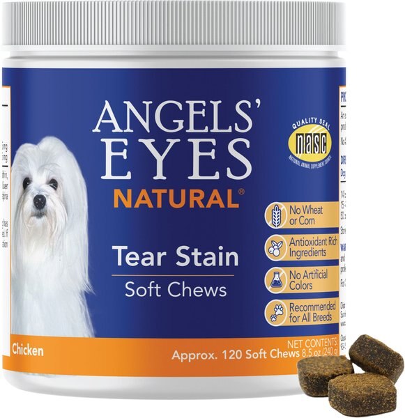 Angels' Eyes Natural Chicken Flavored Soft Chew Tear Stain Supplement for Dogs and Cats