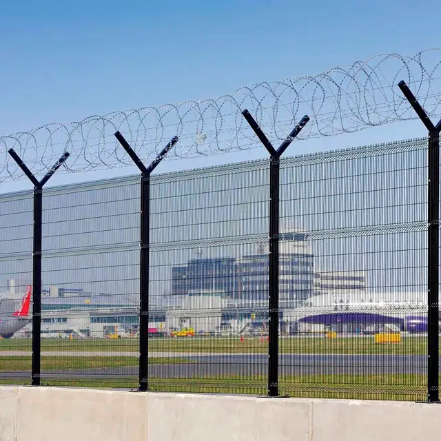 Sustainable Cheap PVC Coated 3D Bend Fence/ Folding Steel Welded Wire Mesh Airport Security Fence Manufacturers   Suppliers