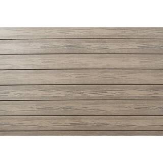 FORTRESS Apex 1 in. x 6 in. x 8 ft. Arctic Birch Grey PVC Square Deck Boards (2-Pack) 252060821