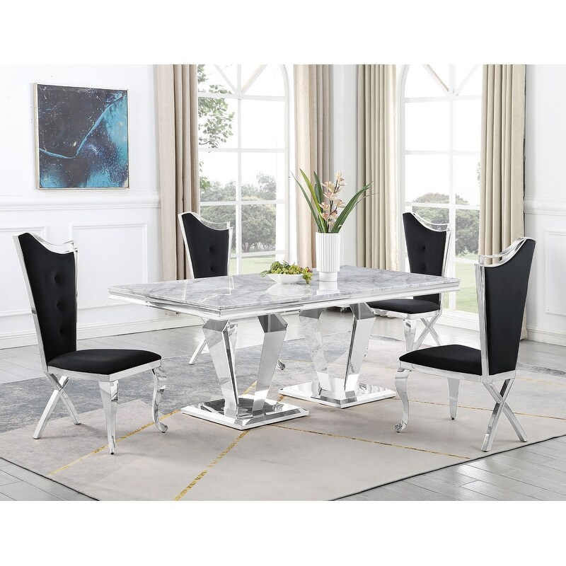 Best Master Furniture Capucine 5 Piece Rectangular Dining Set