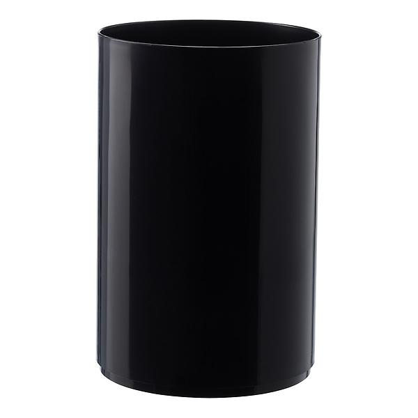 Black Cylinder Trash Can