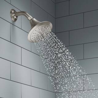 KOHLER Forte 1-Spray 5.5 in. Single Wall Mount Fixed Shower Head in Vibrant Brushed Nickel R10282-G-BN