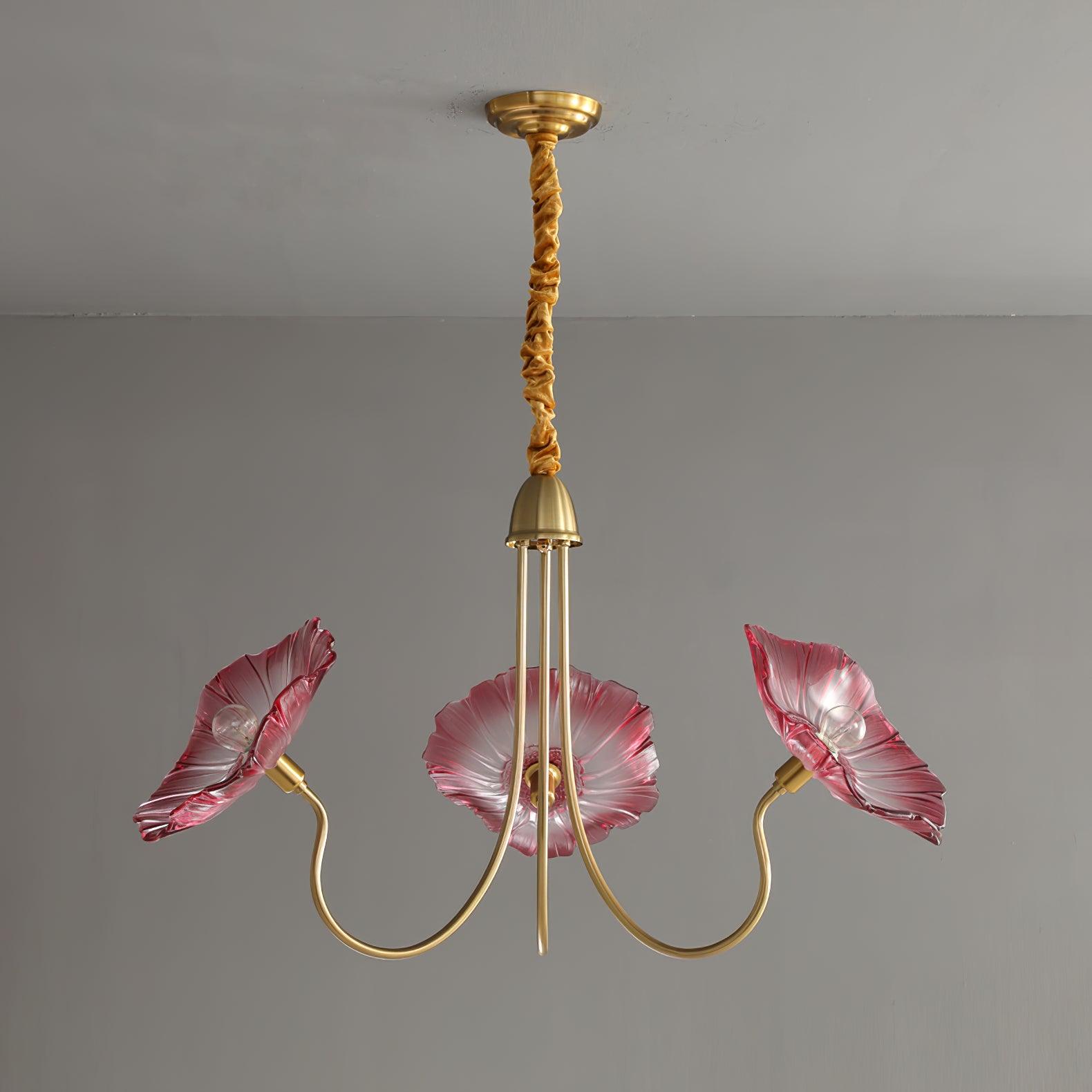 Lotus Leaf Glass Chandelier