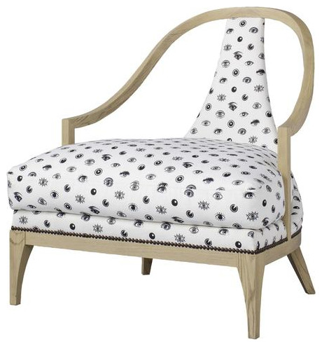 Lynette Chair Reagan Eyes   Transitional   Armchairs And Accent Chairs   by Peachtree Fine Furniture  Houzz