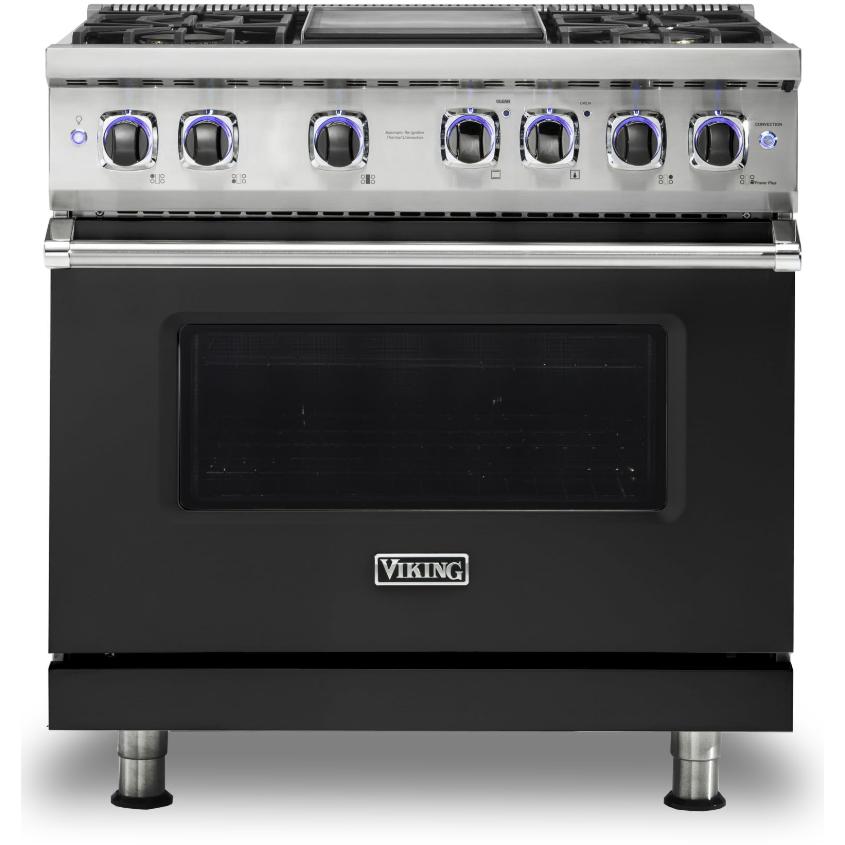 Viking 36-inch Freestanding Dual-Fuel Range with Elevation Burners CVDR7362-4GCSLP