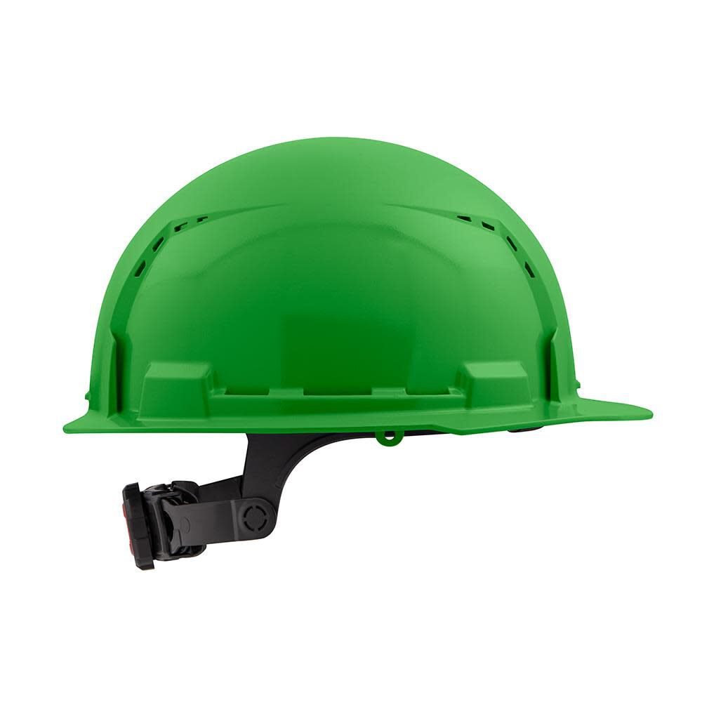 Milwaukee Green Front Brim Vented Hard Hat with 6pt Ratcheting Suspension Type 1 Class C 48-73-1226 from Milwaukee