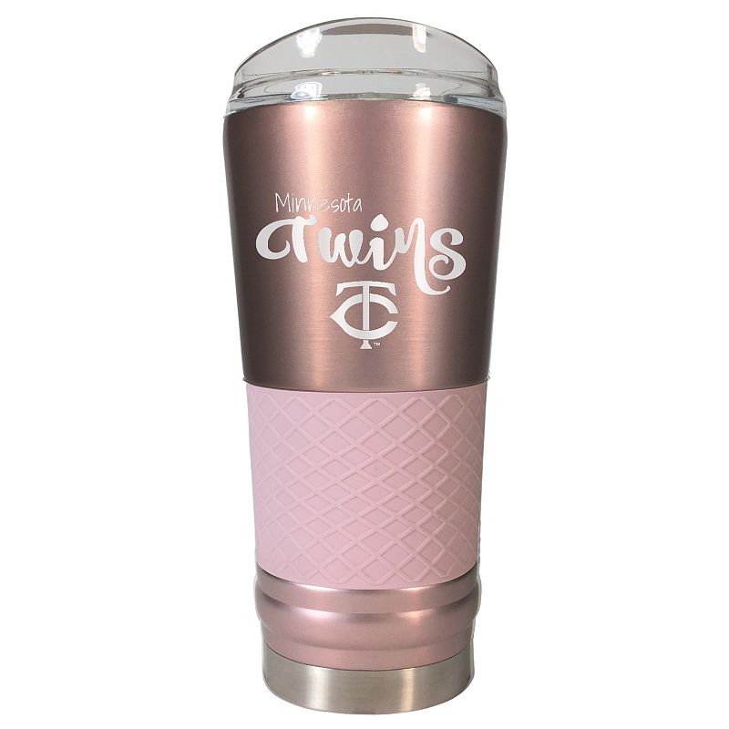 Minnesota Twins 24 oz Rose Gold Finish Vacuum Insulated MLB Hydration Water Bottle