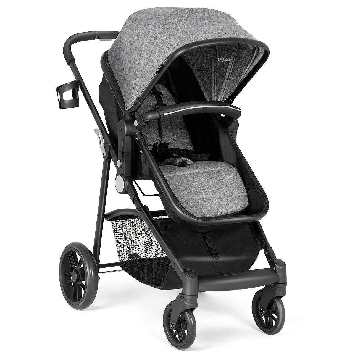 BABY JOY Baby Stroller, 2 in 1 Convertible Carriage Bassinet to Stroller