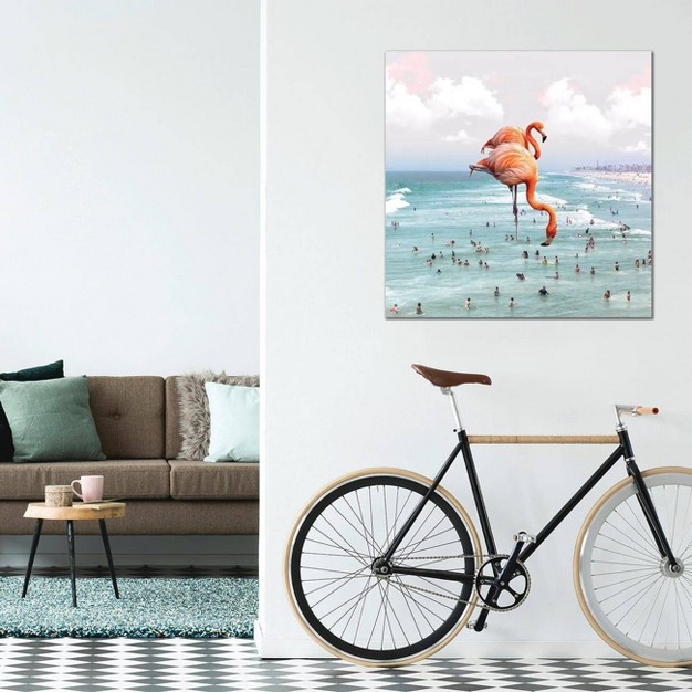 Beaching Around By Karen Cantuq Unframed Wall Canvas Icanvas