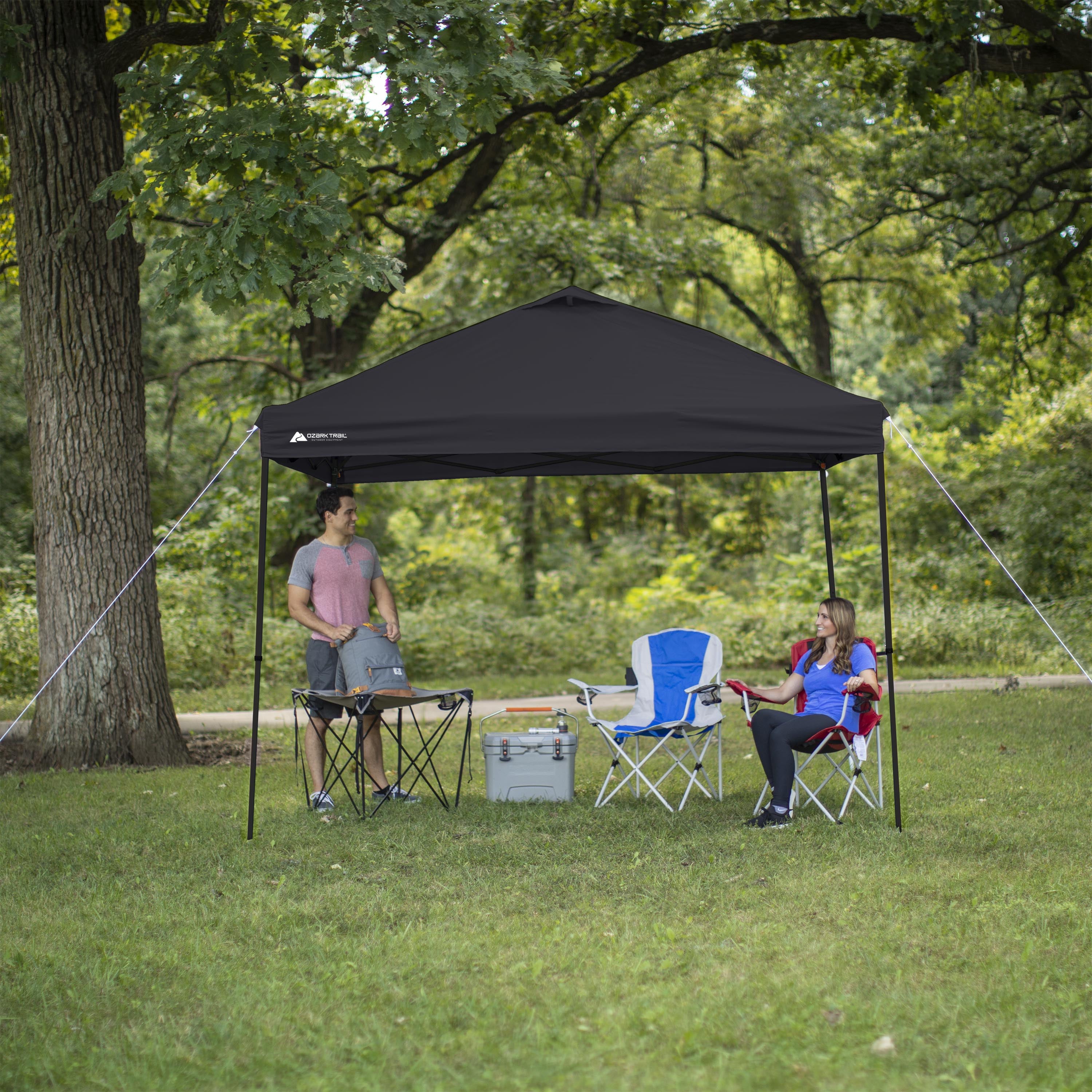 Ozark Trail 10' x 10' Black Instant Outdoor Canopy with UV Protection