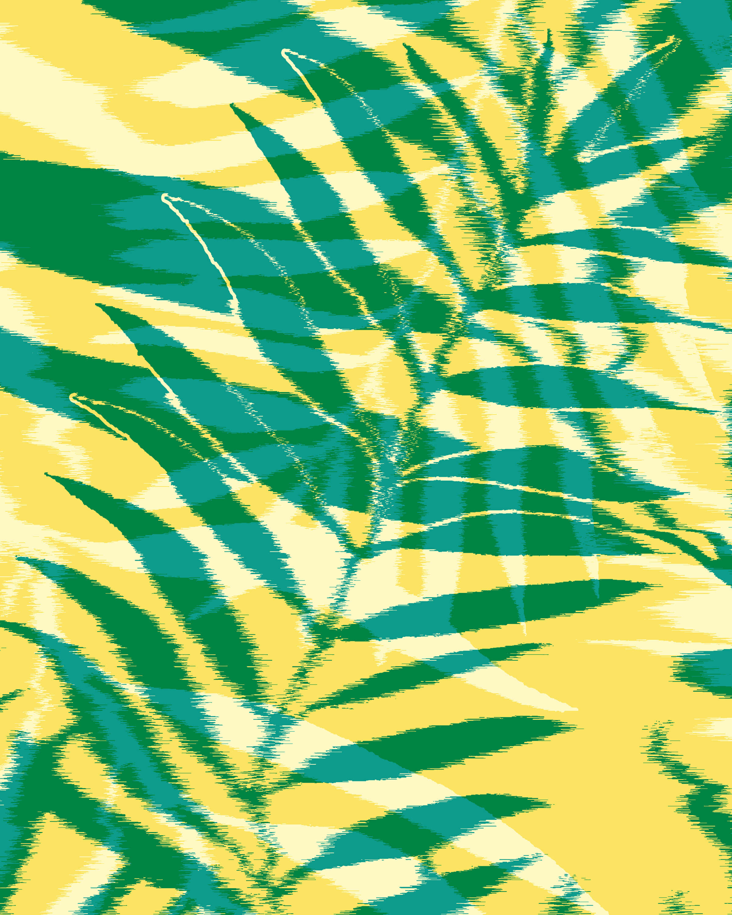 Sample Hazy Palm Wallpaper in Lemon