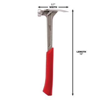 MW 17 oz. Smooth Face Framing Hammer with Hammer Loop 48-22-9017-48-22-8149