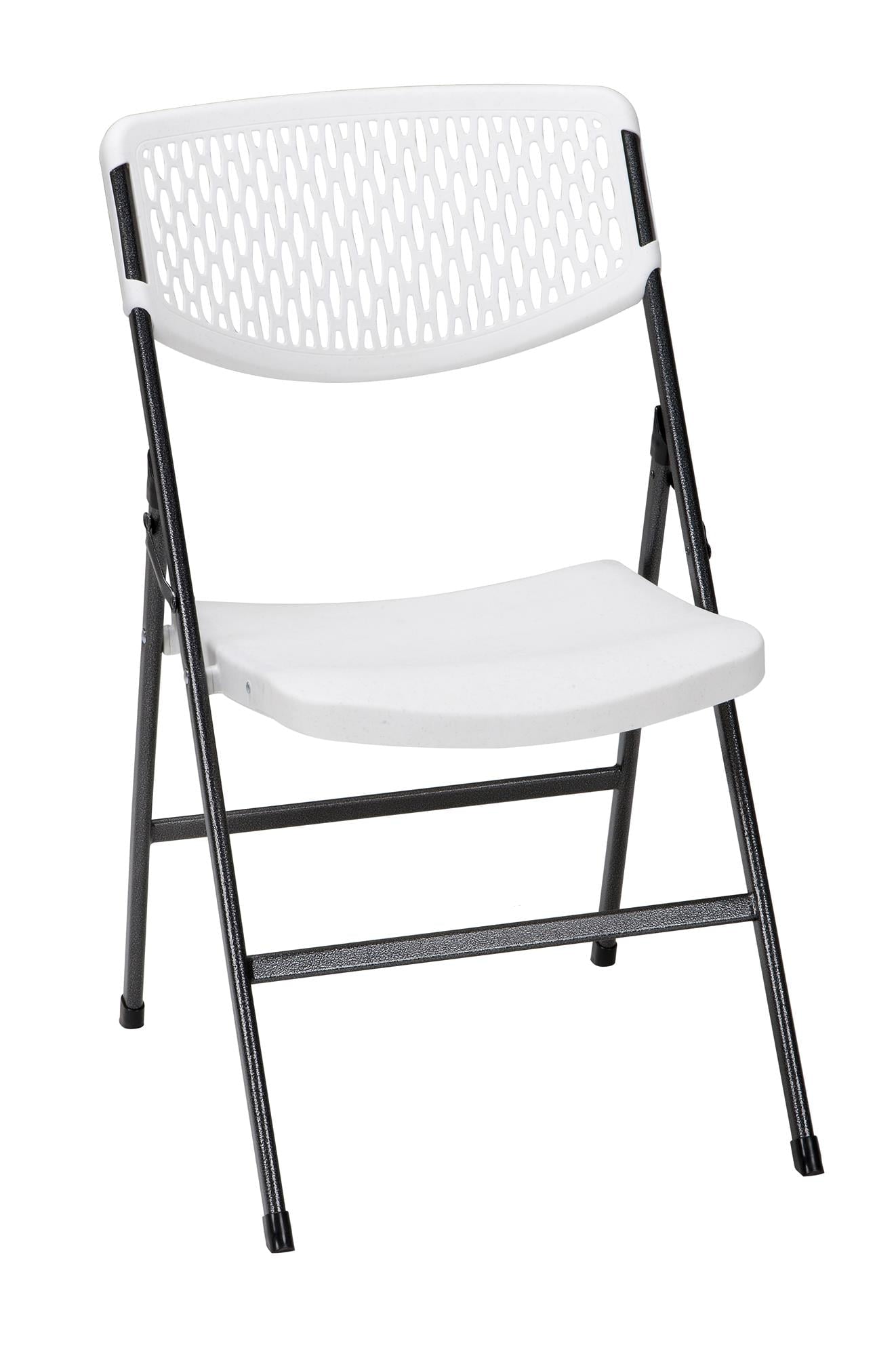 Cosco Waffle Resin Mesh Chair, White, 1-pack