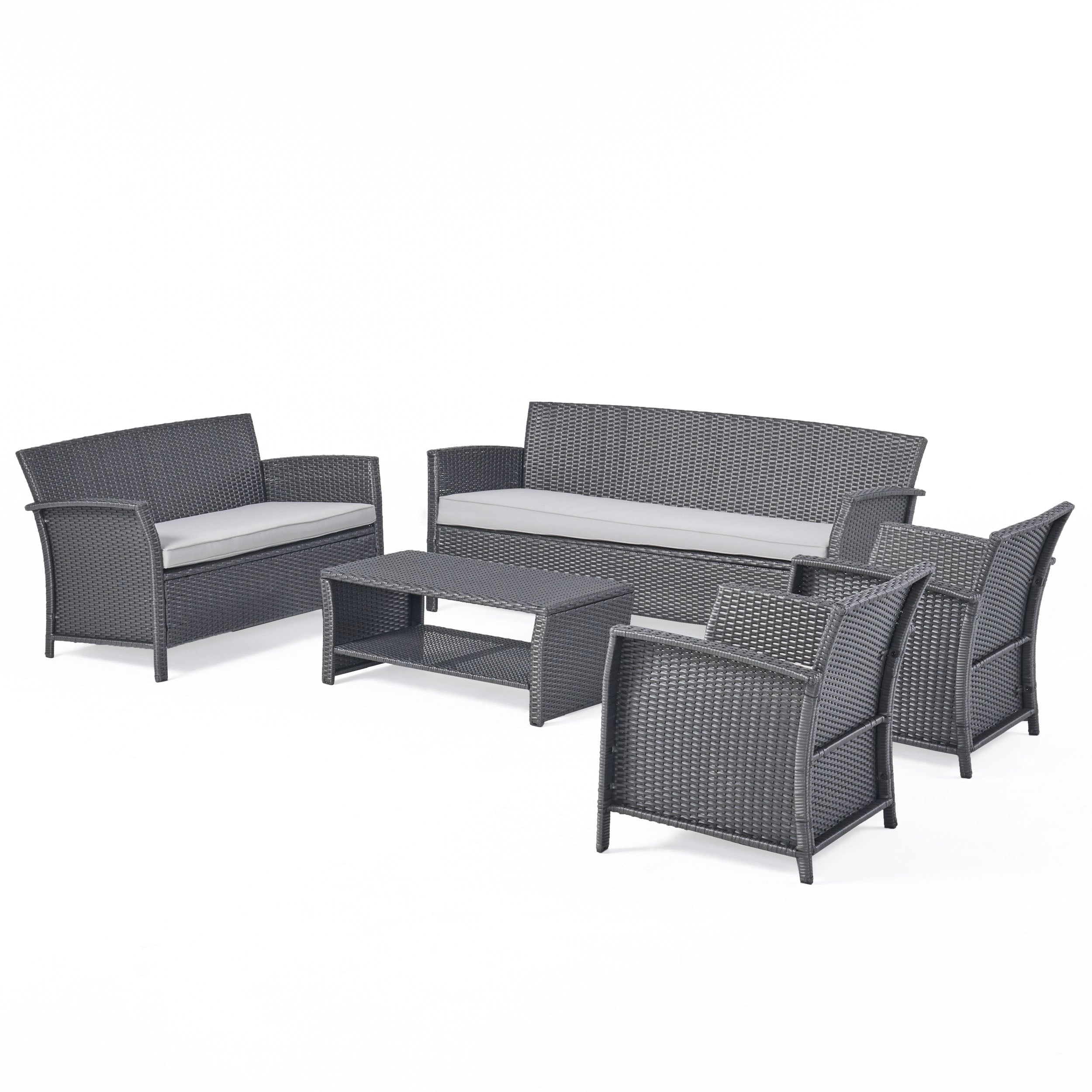 Lucia Outdoor 7 Seater Wicker Chat Set