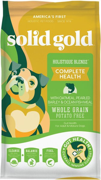 Solid Gold Holistique Blendz with Oatmeal， Pearled Barley and Ocean Fish Meal Sensitive Stomach Dry Dog Food