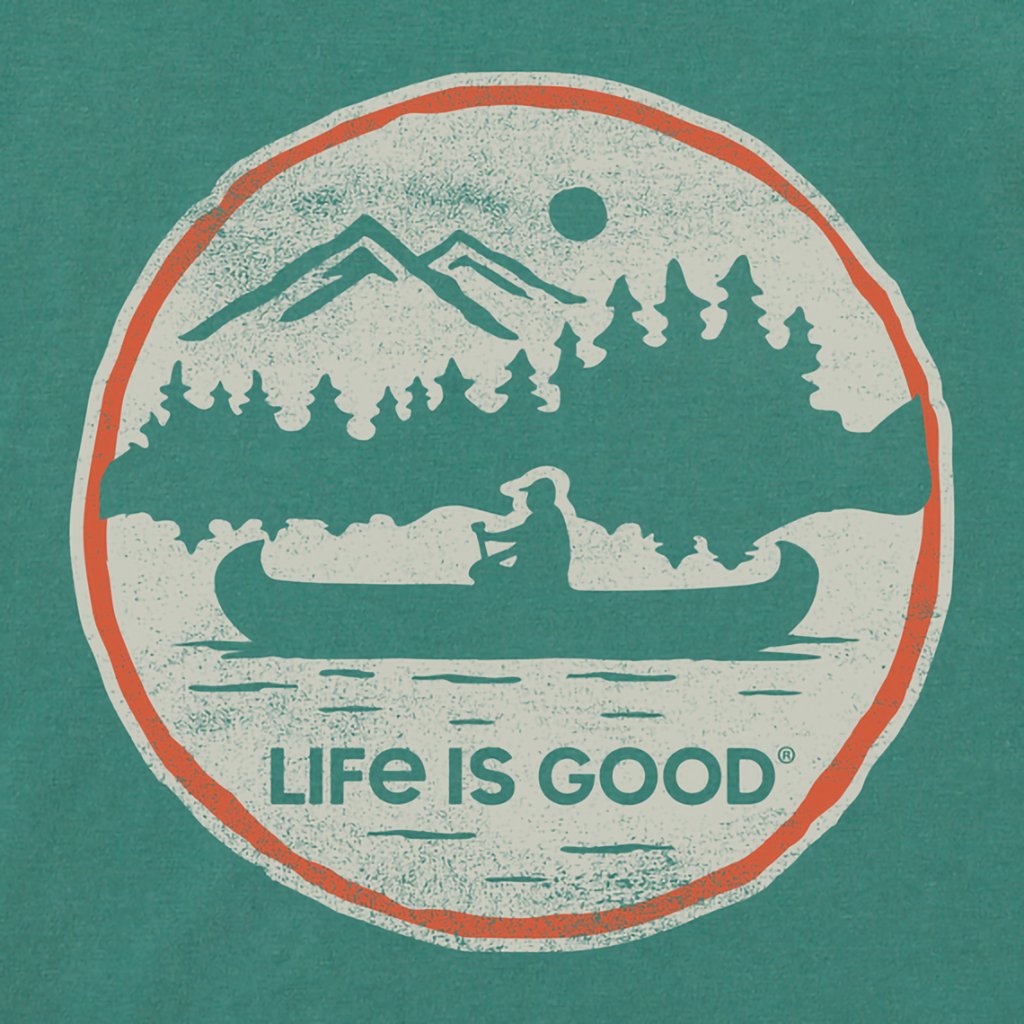 Life Is Good  Men's Canoe Coin Long Sleeve Crusher Tee