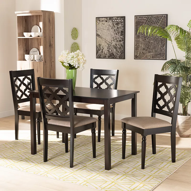 Baxton Studio Ramiro Dining Table and Chair 5-piece Set