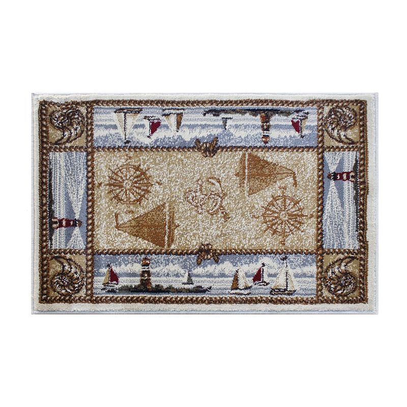 Masada Rugs Masada Rugs Nautical Scene Area Rug Mat - 2'x3'