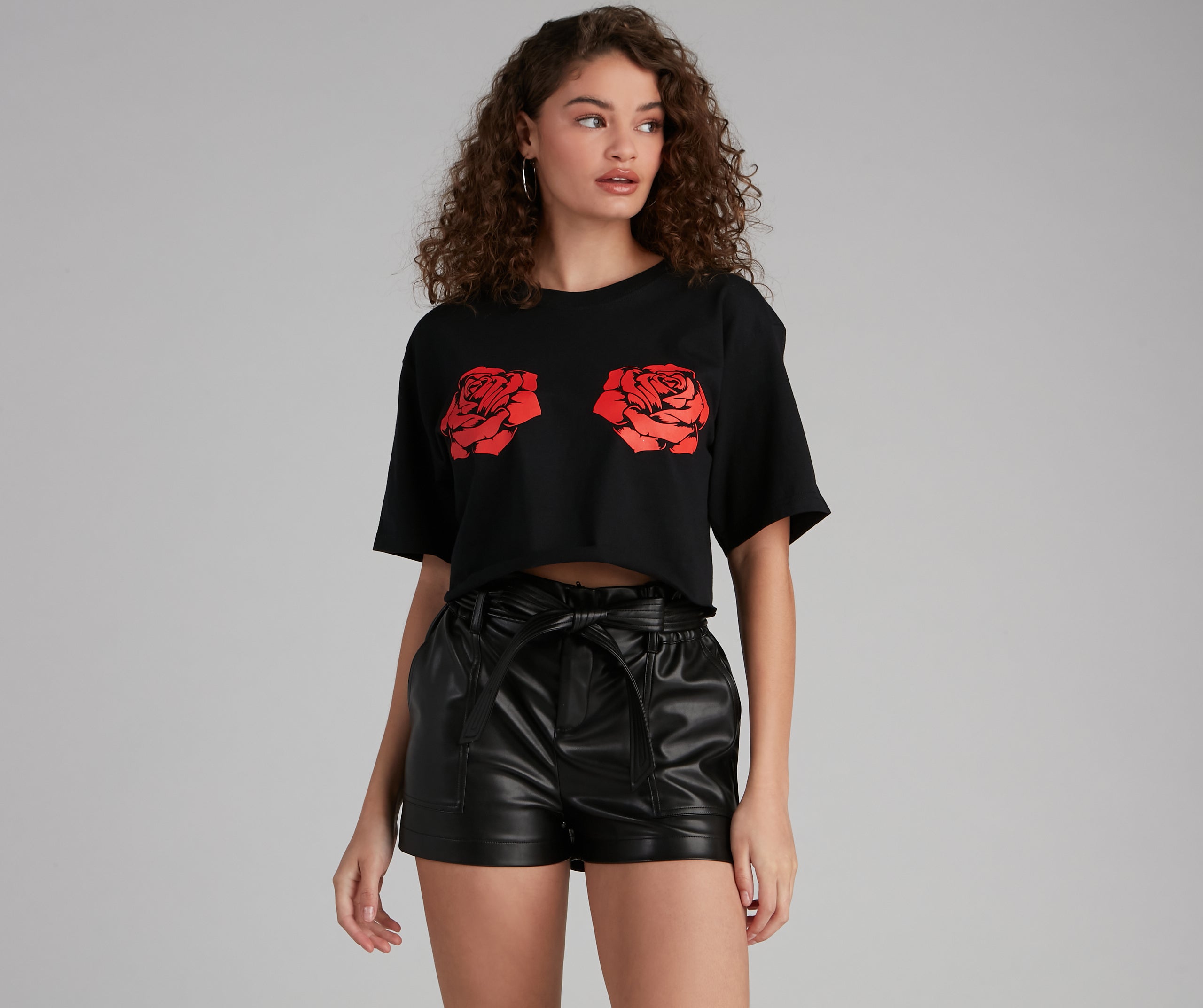 Roses Please Cutoff Graphic Tee