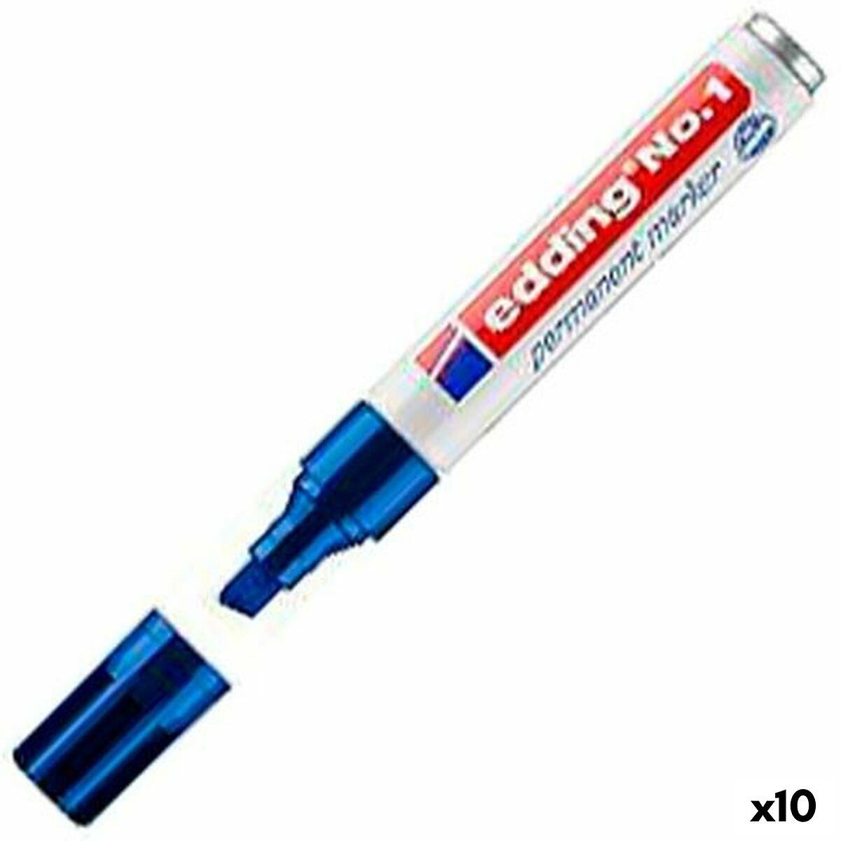 Permanent marker Edding NÂº1 Blue 10Units