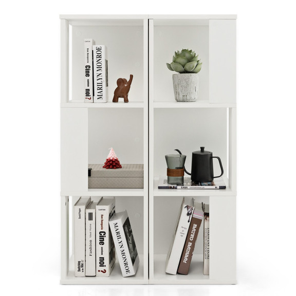 Costway 21865794 3 Tier 6 Cube Freestanding Bookca...