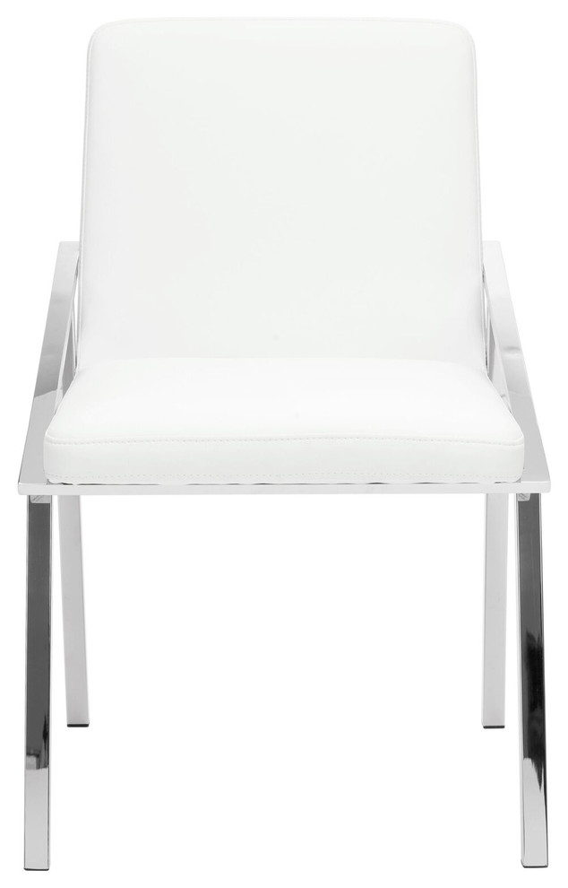 Nika Modern Dining Chair  Contemporary Side Chair  Guest Chair  Faux Leather   Contemporary   Dining Chairs   by HedgeApple  Houzz