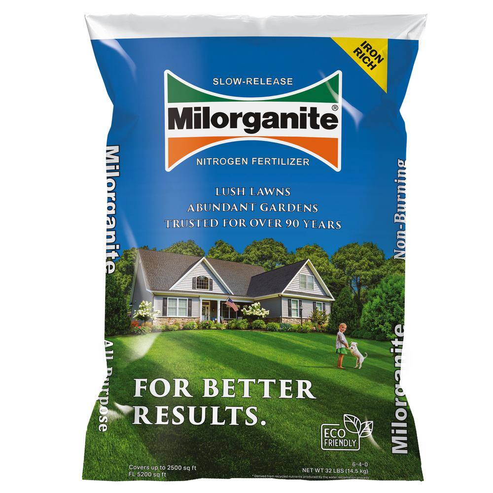 Milorganite 32 lbs. Slow-Release Nitrogen Fertilizer 100539618