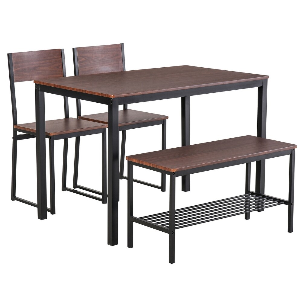 HOMCOM 4 piece Industrial Dining Table Set