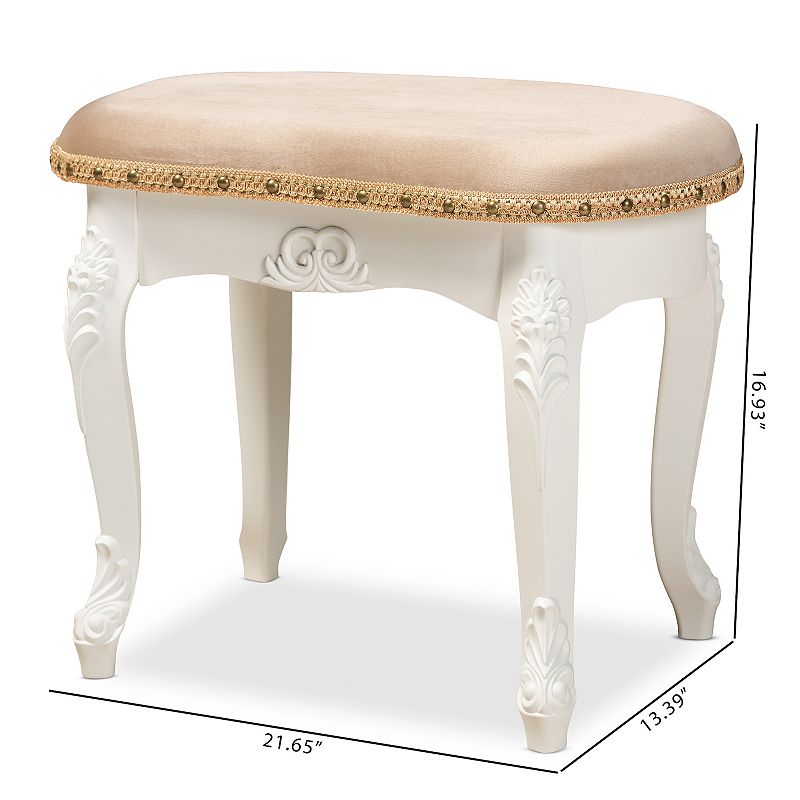 Baxton Studio Gabrielle Ottoman