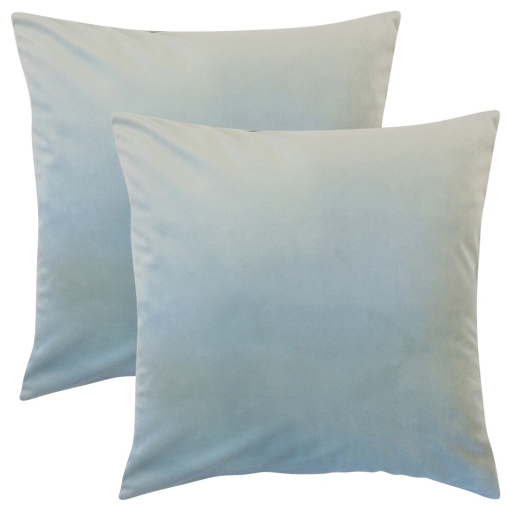 Set of 2 Nizar Solid Throw Pillows in Sky Blue