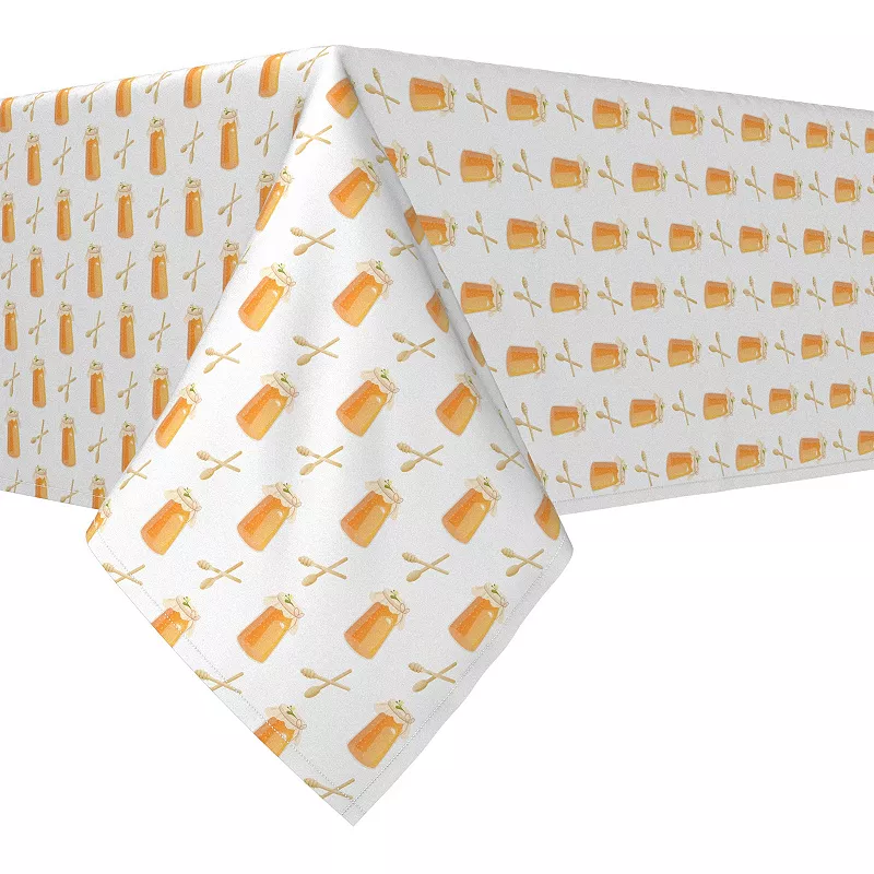 Rectangular Tablecloth， 100% Cotton， 52x104， Honey Jar Design