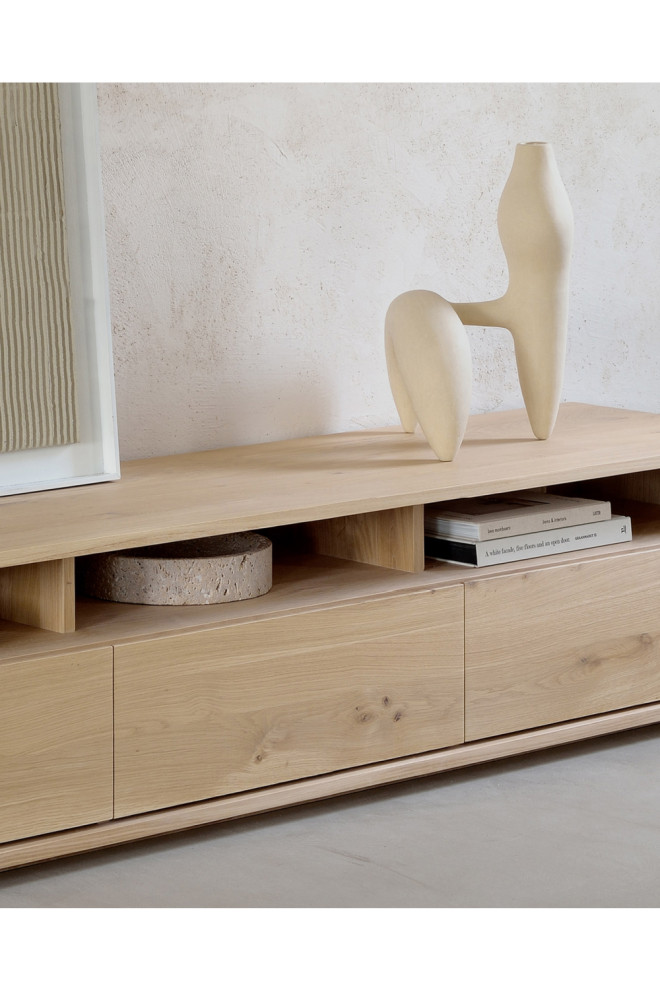 Solid Oak Japandi Media Unit  OROA Shadow   Contemporary   Media Cabinets   by Oroa   Distinctive Furniture  Houzz