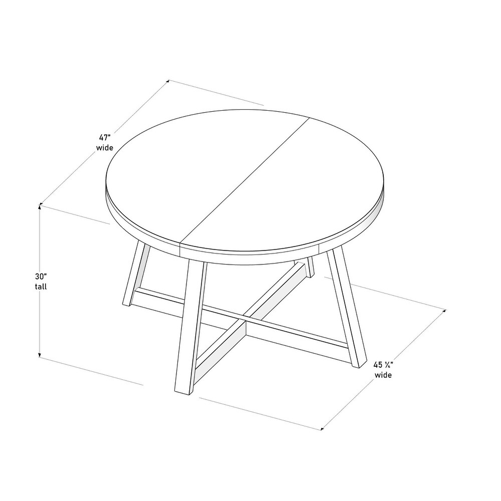 Plank and Beam Classic Solid Wood Round Dining Table   47