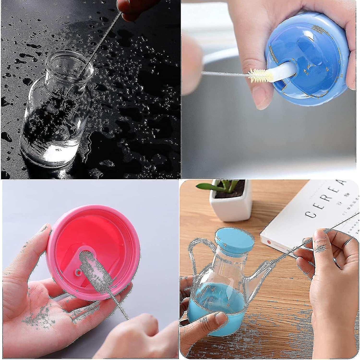 10pcs Bottle Brush Small Nylon Pipe Cleaner Brushes Suitable For Cleaning Narrow