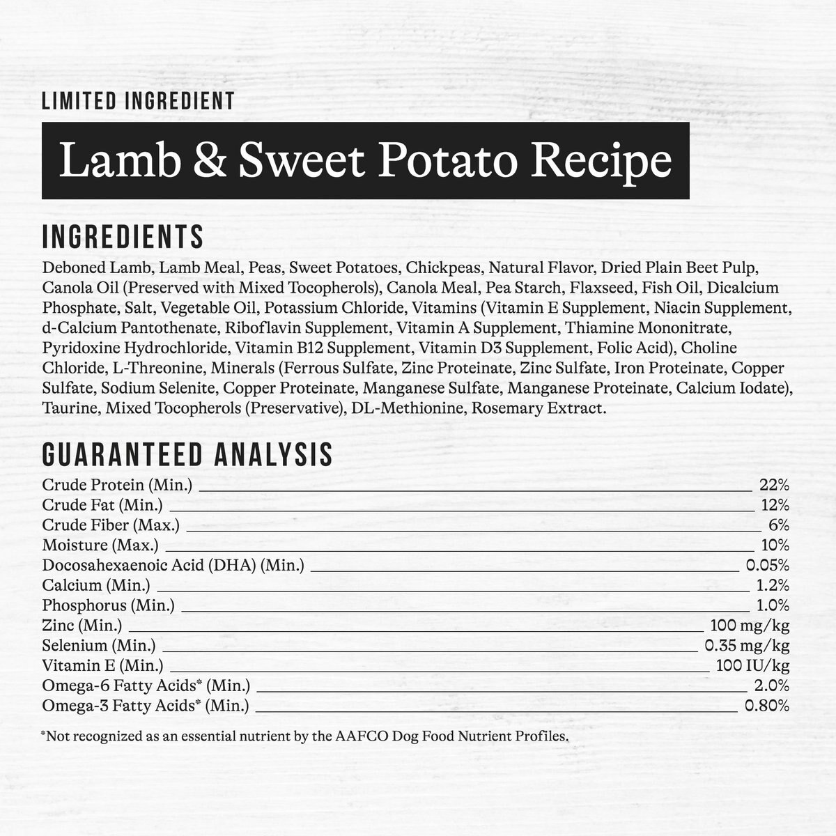 American Journey Limited Ingredient Lamb and Sweet Potato Recipe Grain-Free Dry Dog Food