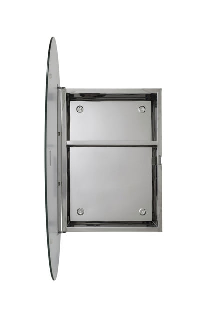 Croydex, Wall Mounted, Tay Oval, Stainless-Steel, Mirror Medicine Cabinet, - 17