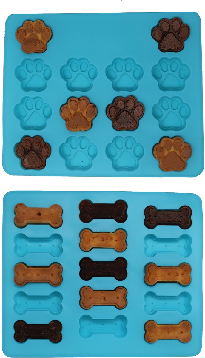 WinandCo Puppy Paws and Bones Silicone Baking Molds