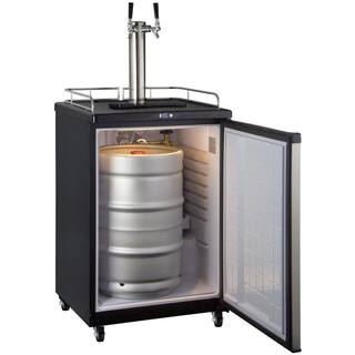 Kegco Commercial Grade Digital Double Tap Full Size Beer Keg Dispenser with Dispense Kit Z163S-2