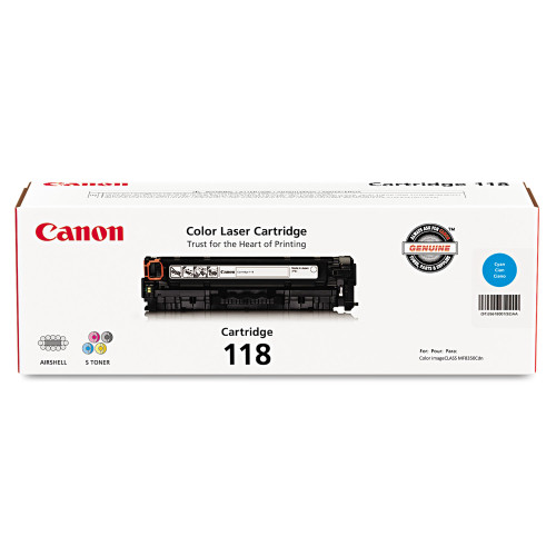 Canon 2661B001 (118) Toner， 2，900 Page-Yield， Cyan