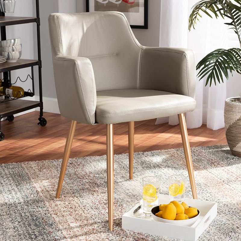 Baxton Studio Martine Glam and Luxe Gray Dining Chair