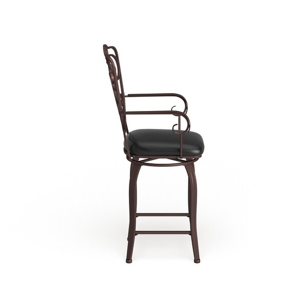 Copper Grove Giscome Counter Stool， Dark Brown PVC