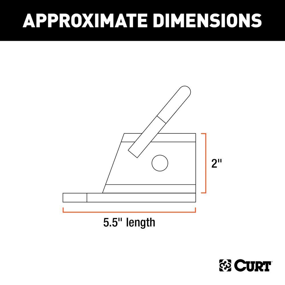 CURT Bolt-On ATV Tongue Adapter with 2