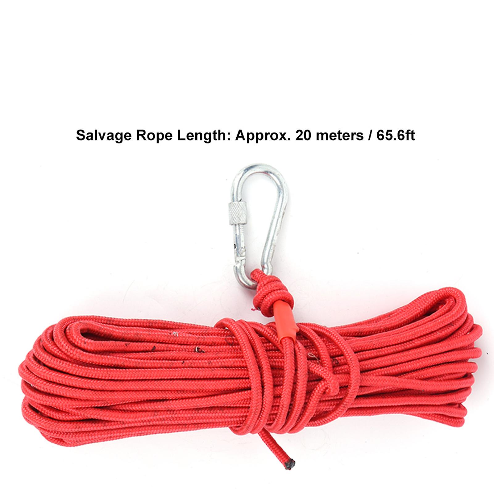 Magnetic Hook Fishing Magnet River Recycling Hunting Coating 245lbs N35 + 20-meter Red Rope