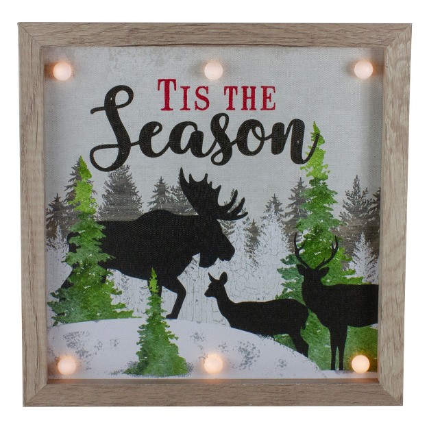 Lighted x27 tis The Season x27 Christmas Wall Decor