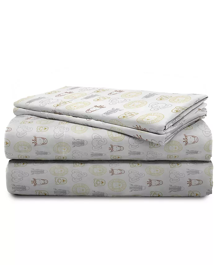 Saturday Park Safari Friends 100% Organic Cotton Twin Sheet Set