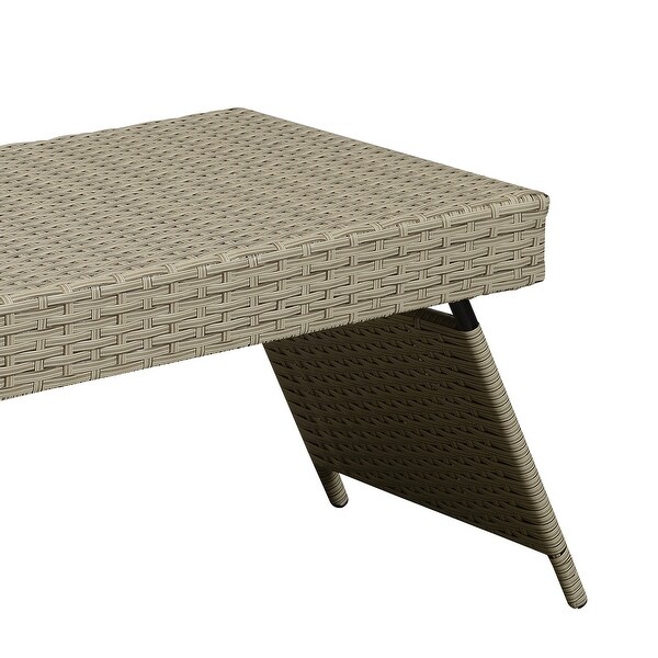 Portable Folding Wicker Table