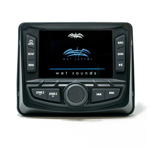 Wet Sounds Ws mc 2 3 inch Gauge Style Marine Media System With 2 7 inch Full color Lcd Display Bluetooth