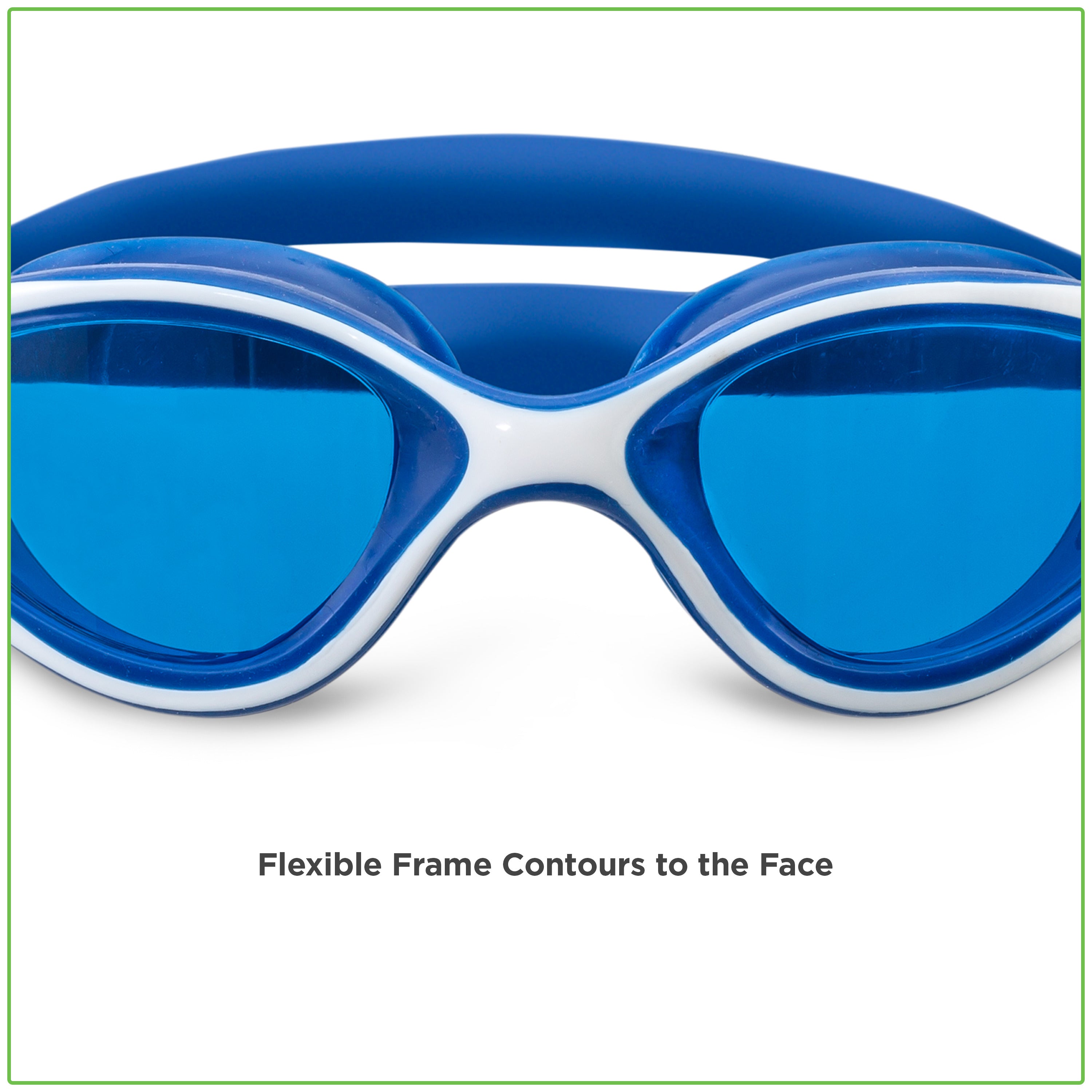 Dolfino Performa Blue and White Swimming Sport Goggles