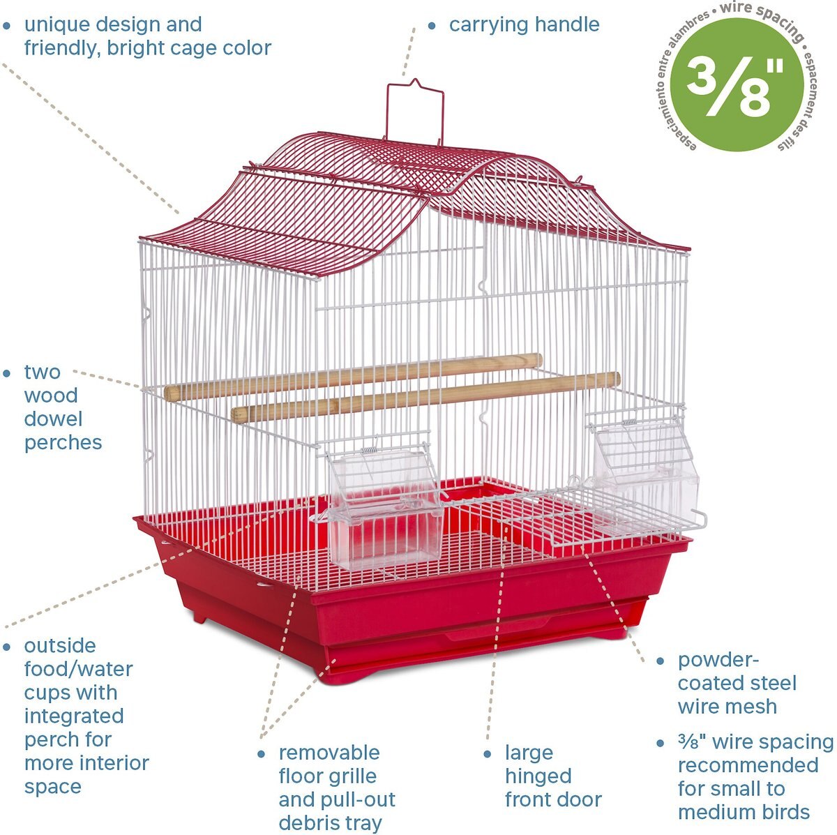 Prevue Pet Products Soho Crown Top Roof Bird Cage